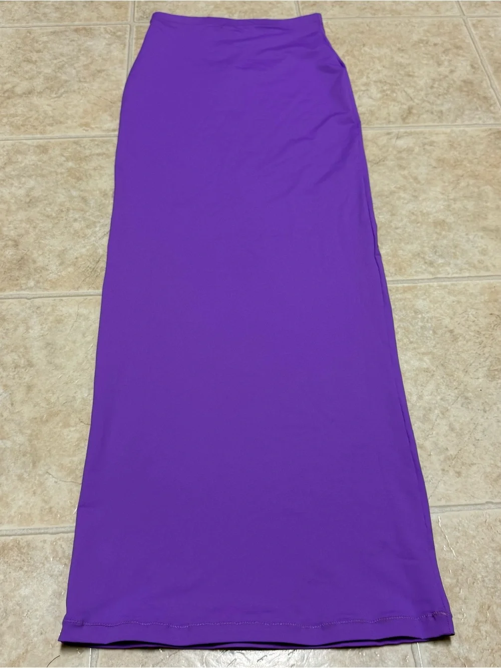 Skims Signature Swim Long Tube Skirt in Violet Purple Size Small NWT